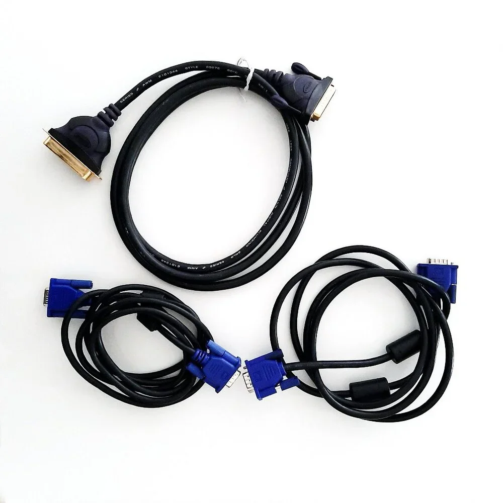Bundle 19 Cables and Cords (HDMI, USB, VGA, Printer, Telecom, Power)